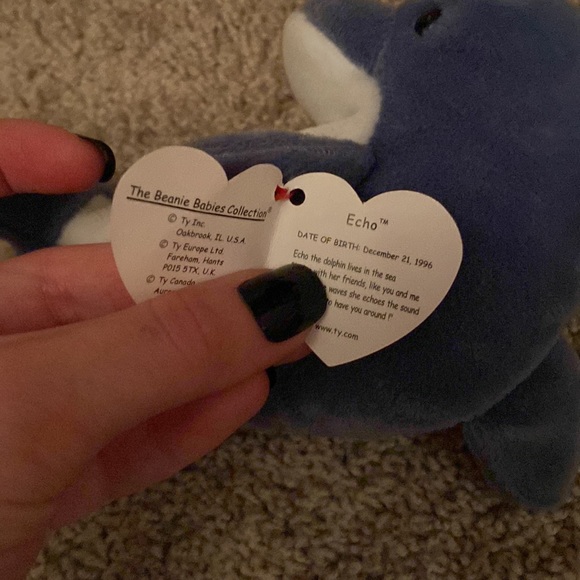NWT Ty Beanie Baby Echo the Dolphin - Picture 3 of 3